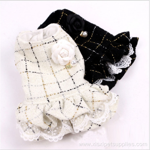 Elegant Dog Full Dress Pet Skirt Clothes Winter